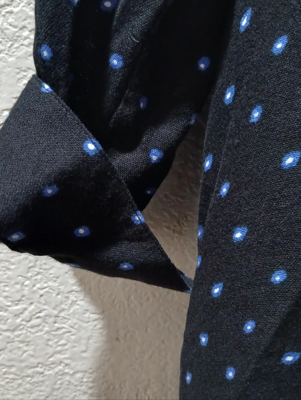 mo:vint size m Tunic /dress black with Blue Dot Pattern